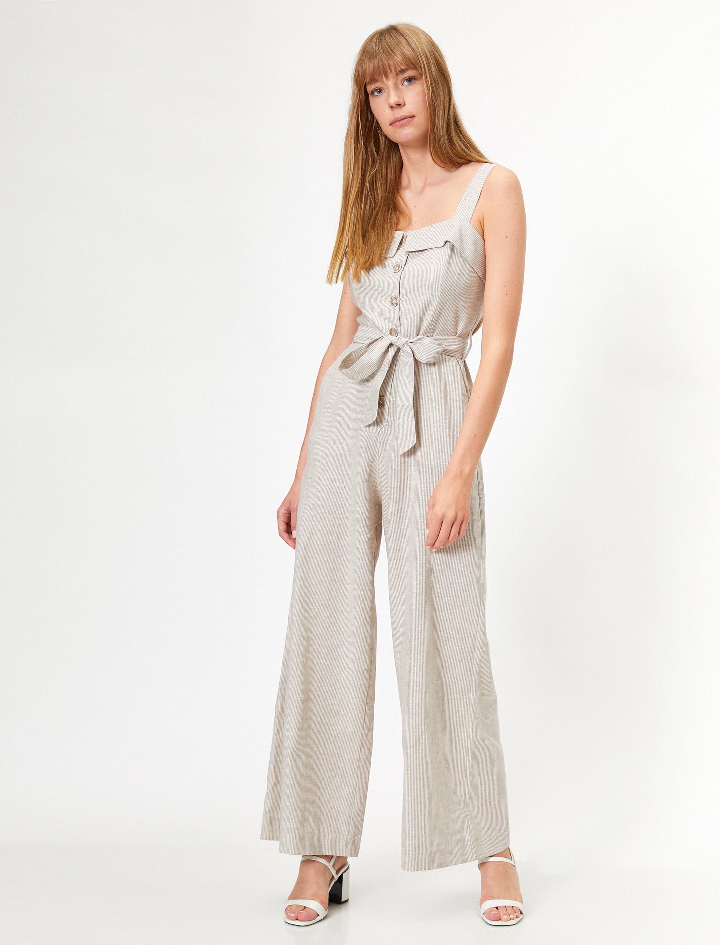 Koton Strapped Lace Up Jumpsuit