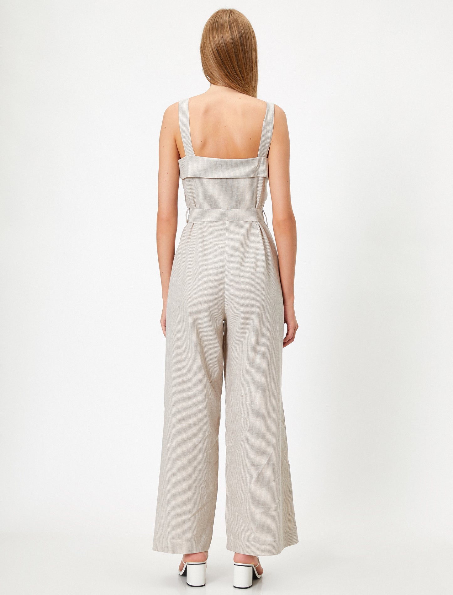 Koton Strapped Lace Up Jumpsuit