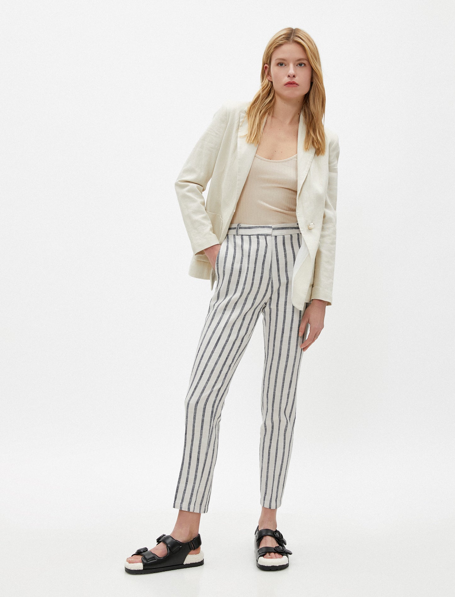 Koton Pocket Detailed Striped Pants