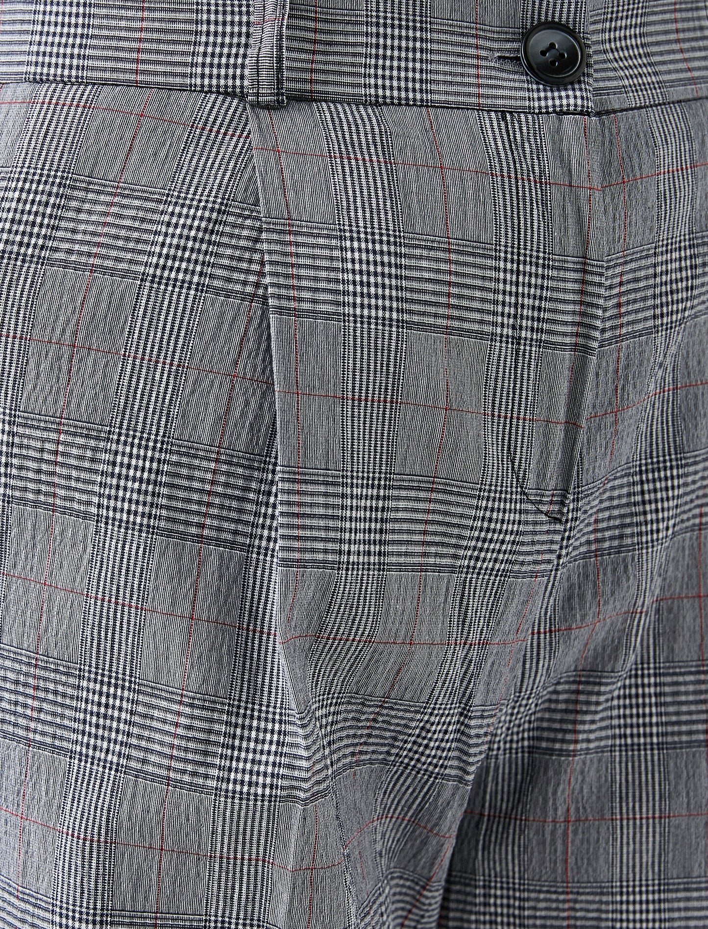 Koton Grey Red Checked Casual Women's Pants