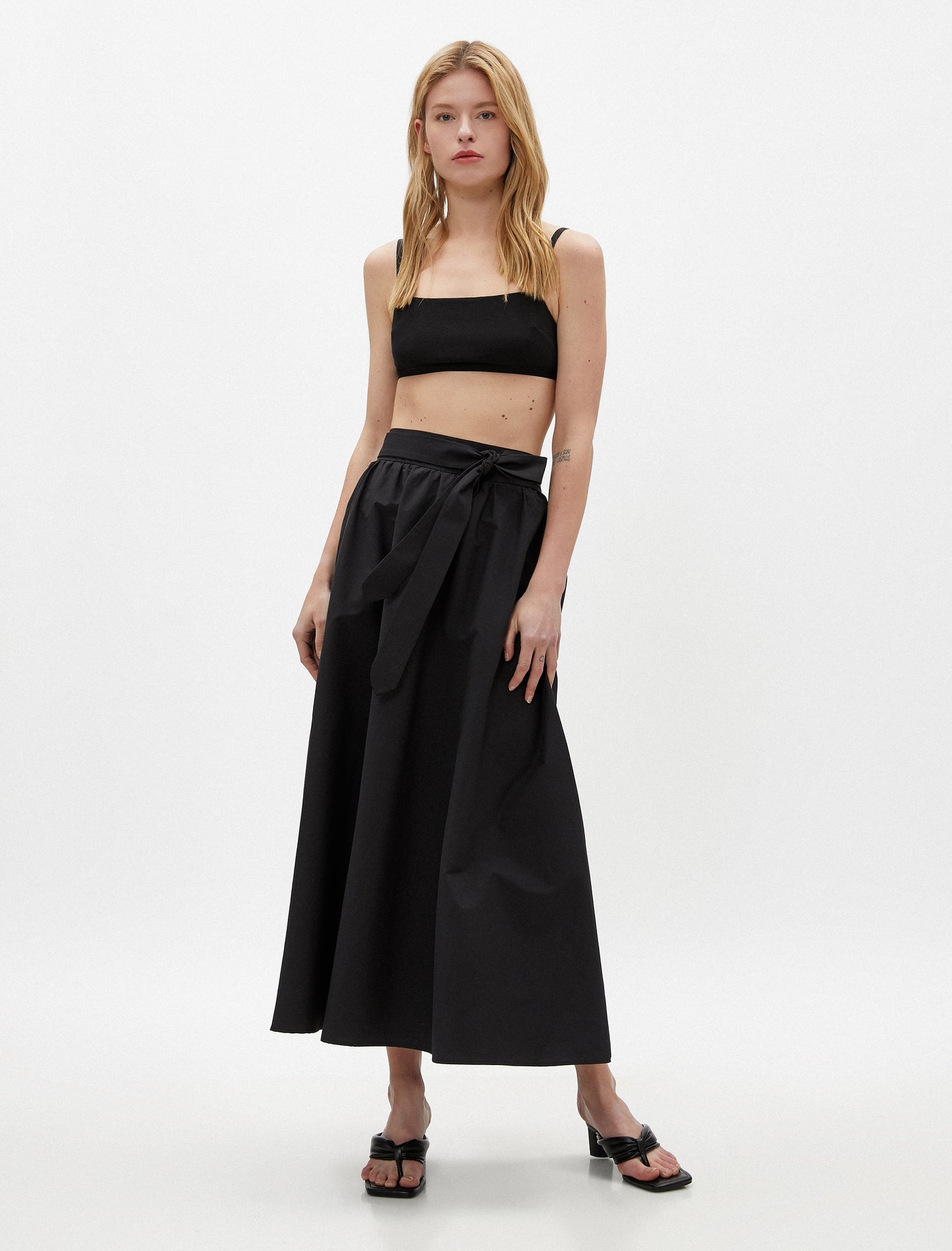 Koton Black Belted Skirt