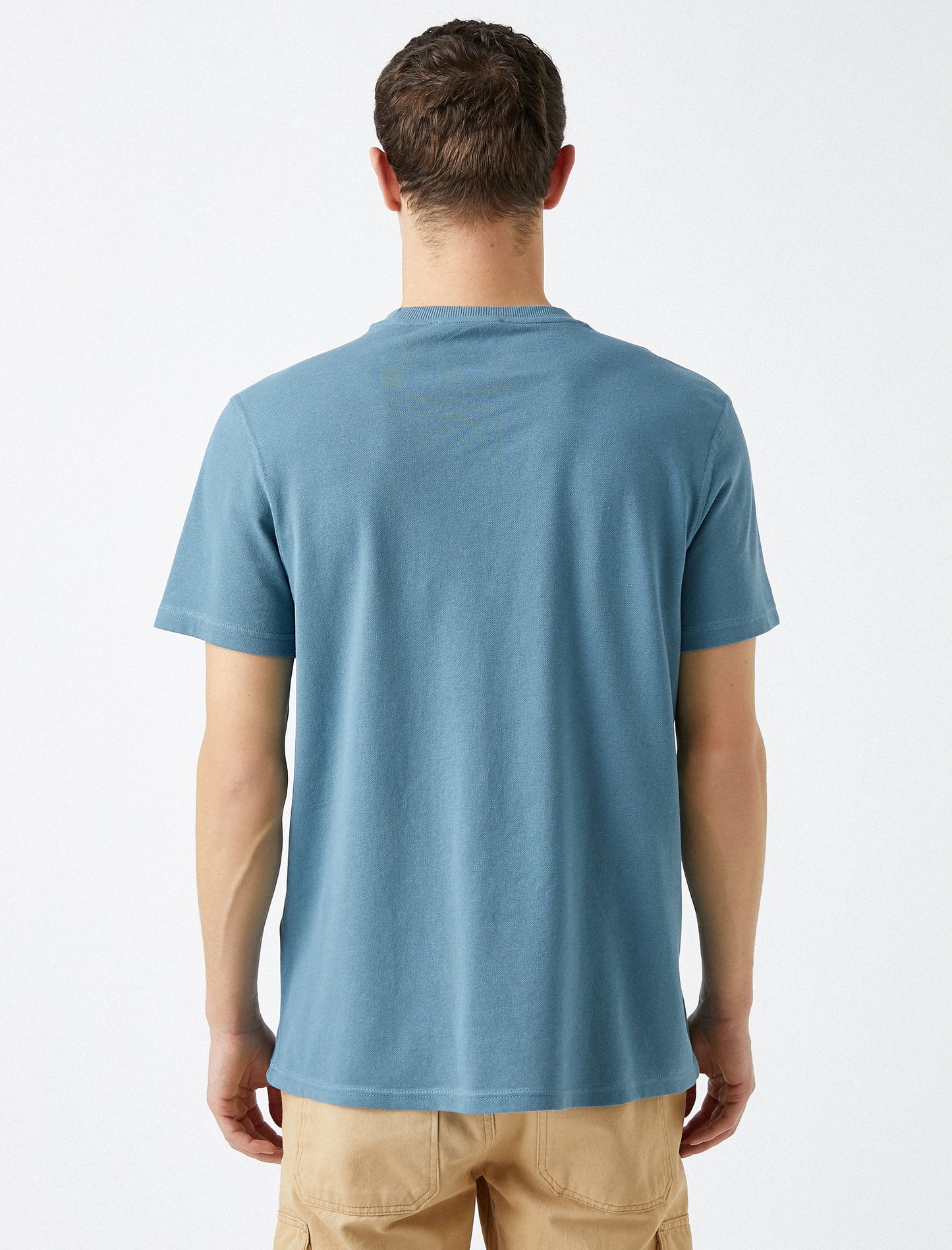 Koton Basic Crew Neck Men's T-Shirt - Blue