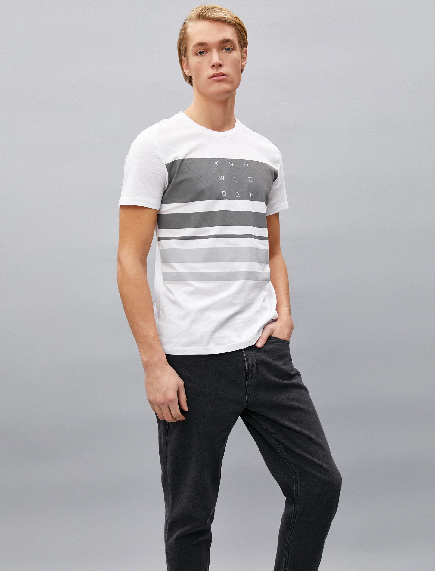 Koton Crew Neck Short Sleeve Men's T-Shirt