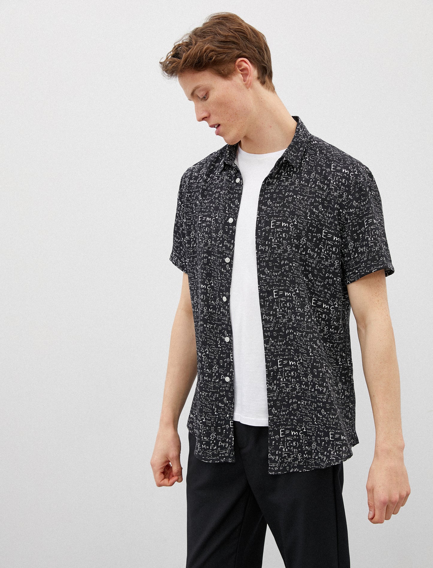 Koton Printed Sleeve Men's Shirt