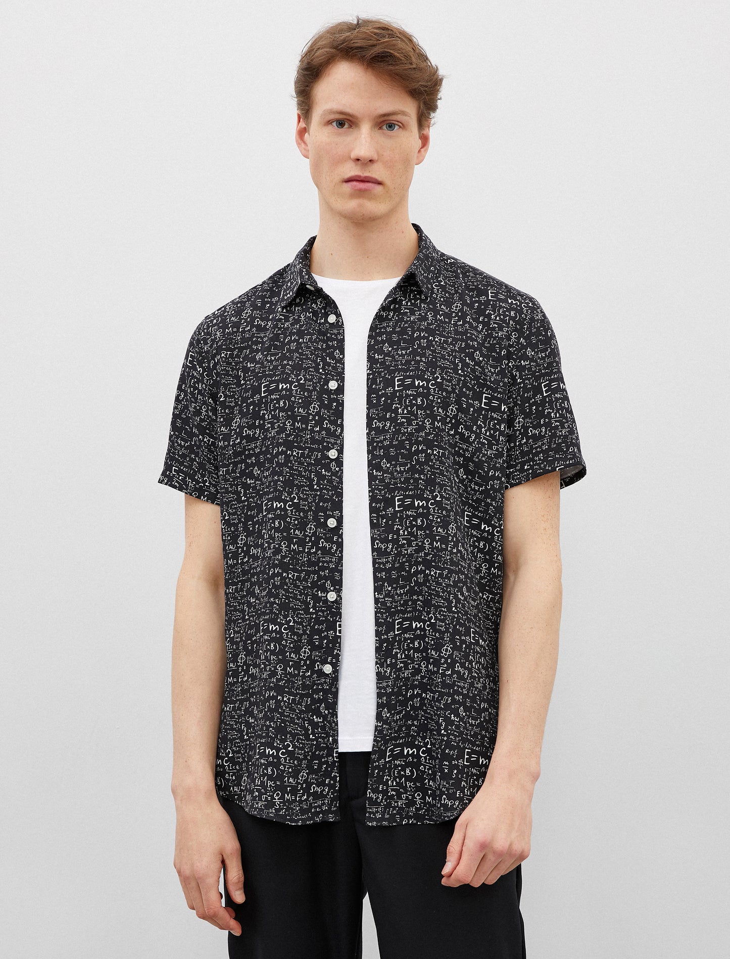 Koton Printed Sleeve Men's Shirt