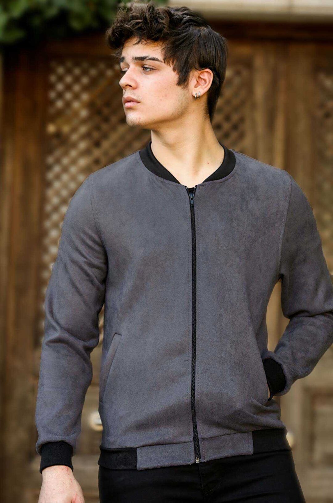 Men's Anthracite Nubuck Jacket