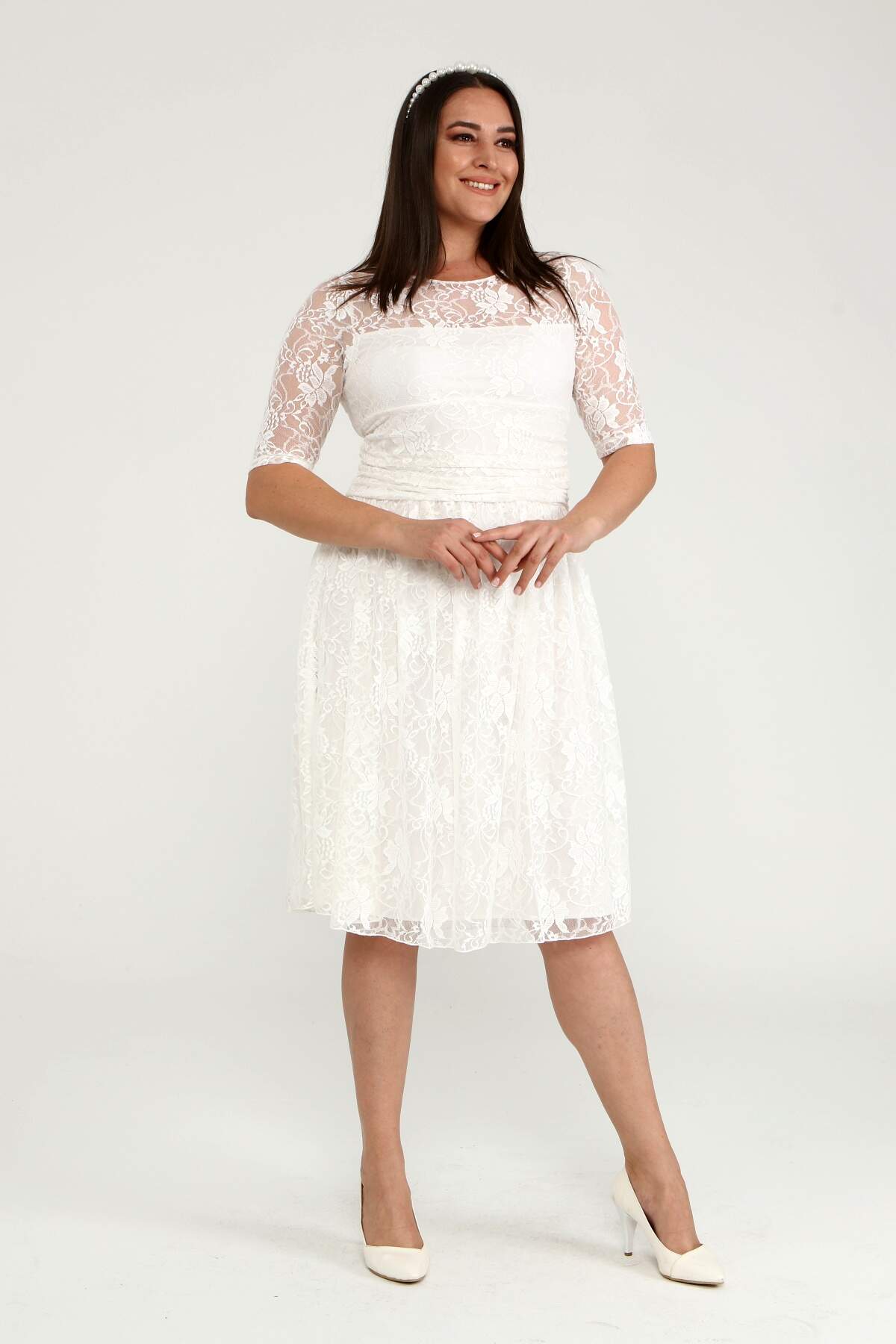 Women's Oversize Lace Evening Dress