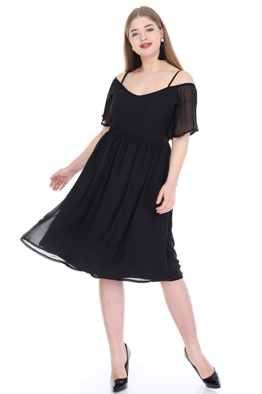 Women's Oversize Black Evening Dress