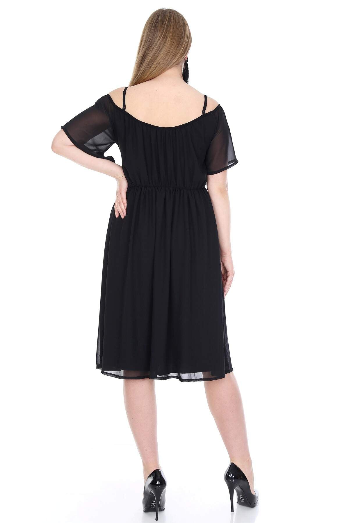 Women's Oversize Black Evening Dress