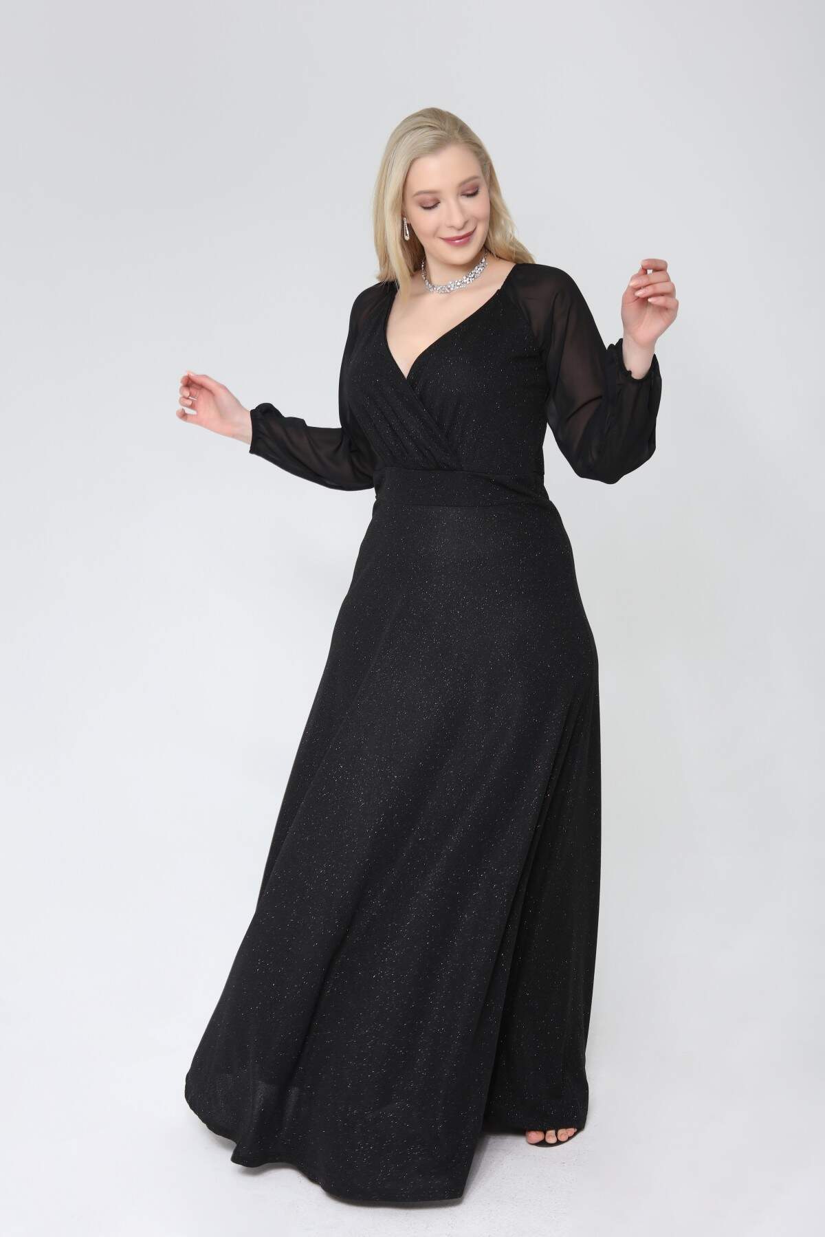 Women's Oversize Chiffon Long Evening Dress